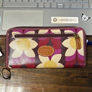 Fossil Multicolor Floral Wallet